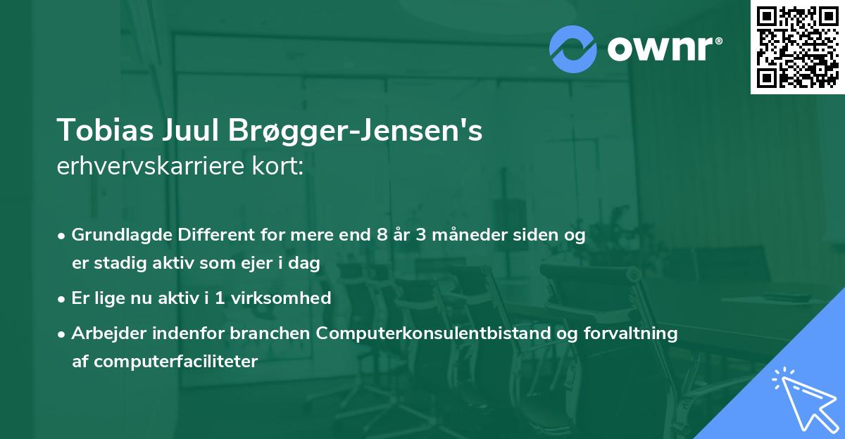 Tobias Juul Brøgger-Jensen's erhvervskarriere kort