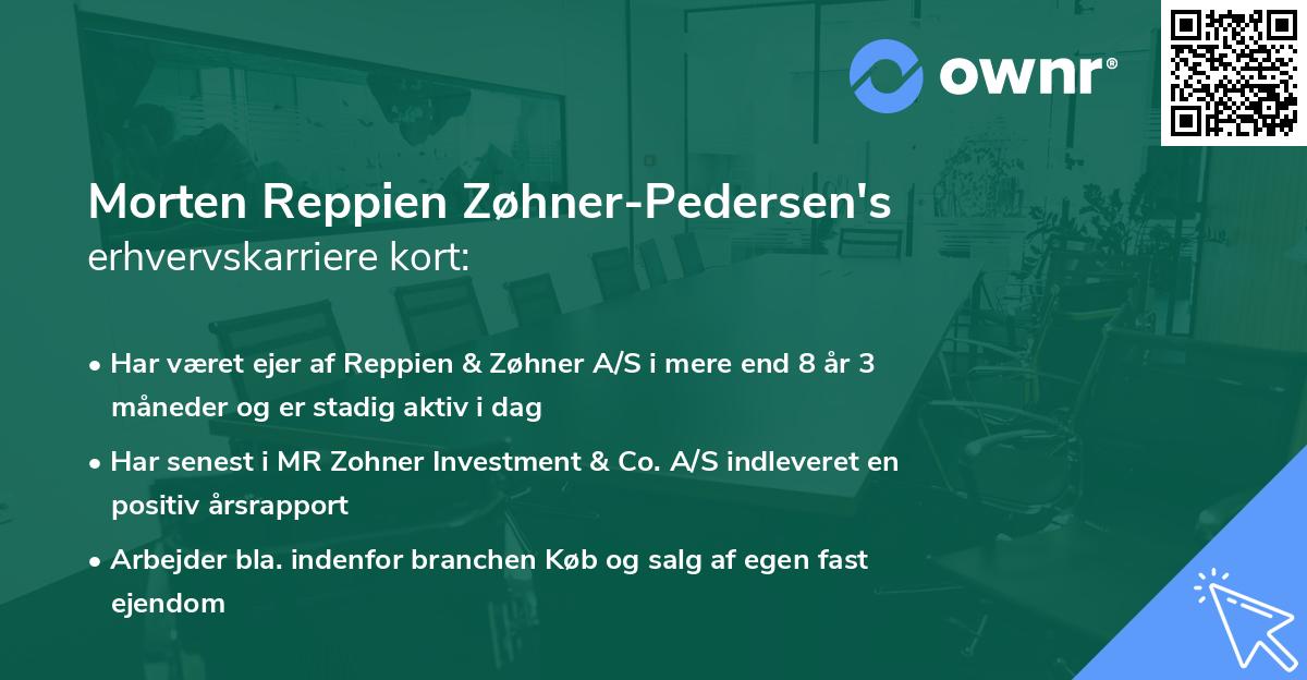 Morten Reppien Zøhner-Pedersen's erhvervskarriere kort