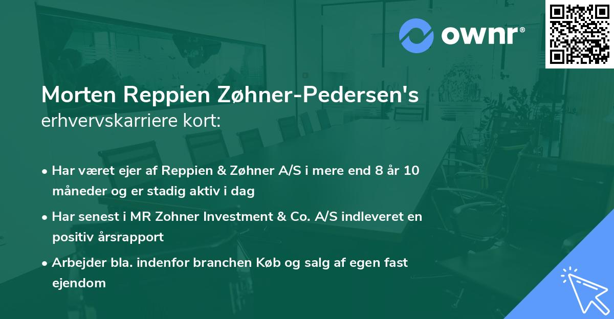 Morten Reppien Zøhner-Pedersen's erhvervskarriere kort