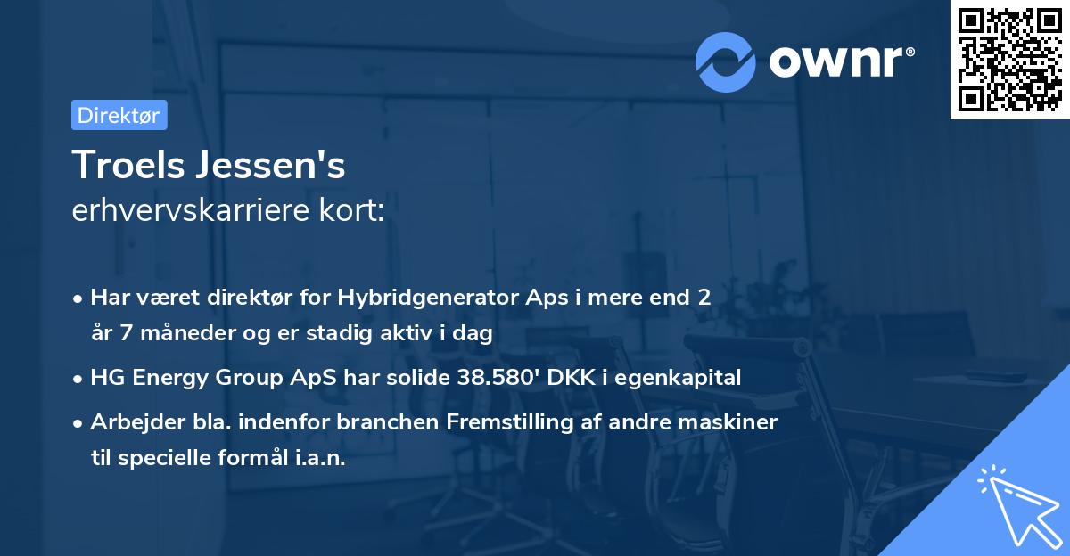 Troels Jessen's erhvervskarriere kort