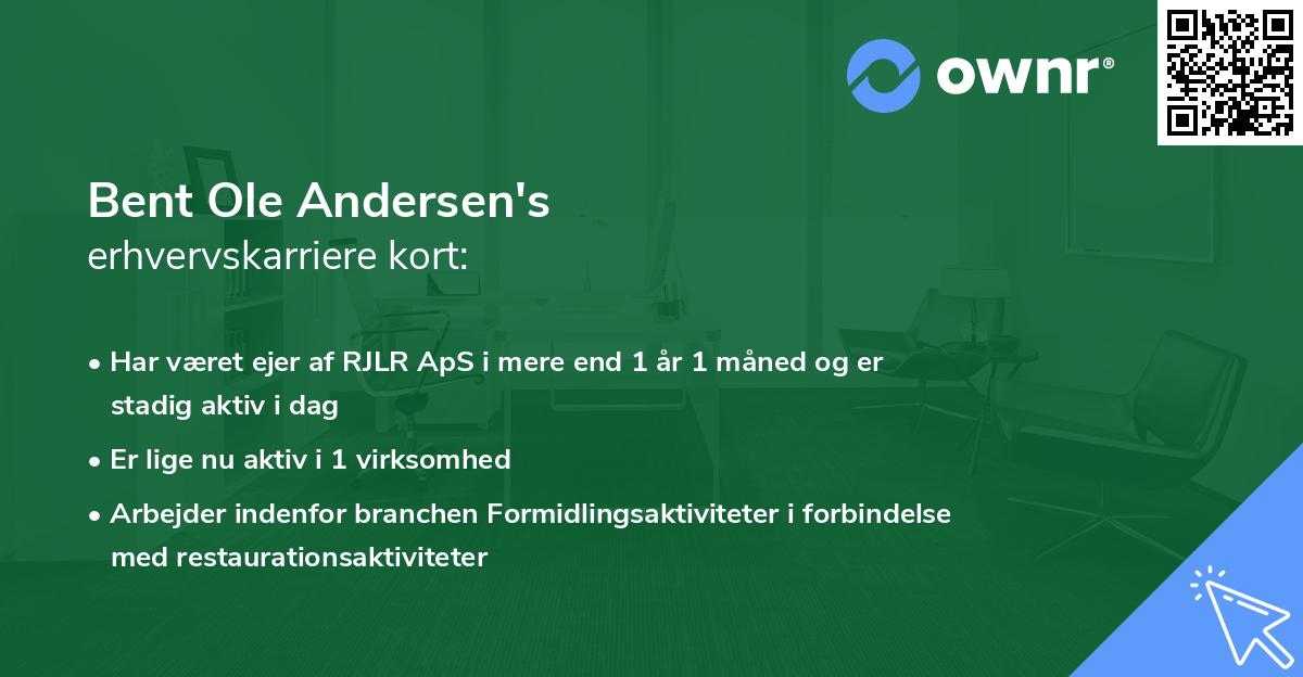 Bent Ole Andersen's erhvervskarriere kort