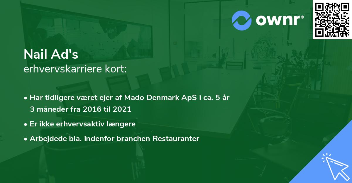 Nail Ad's erhvervskarriere kort