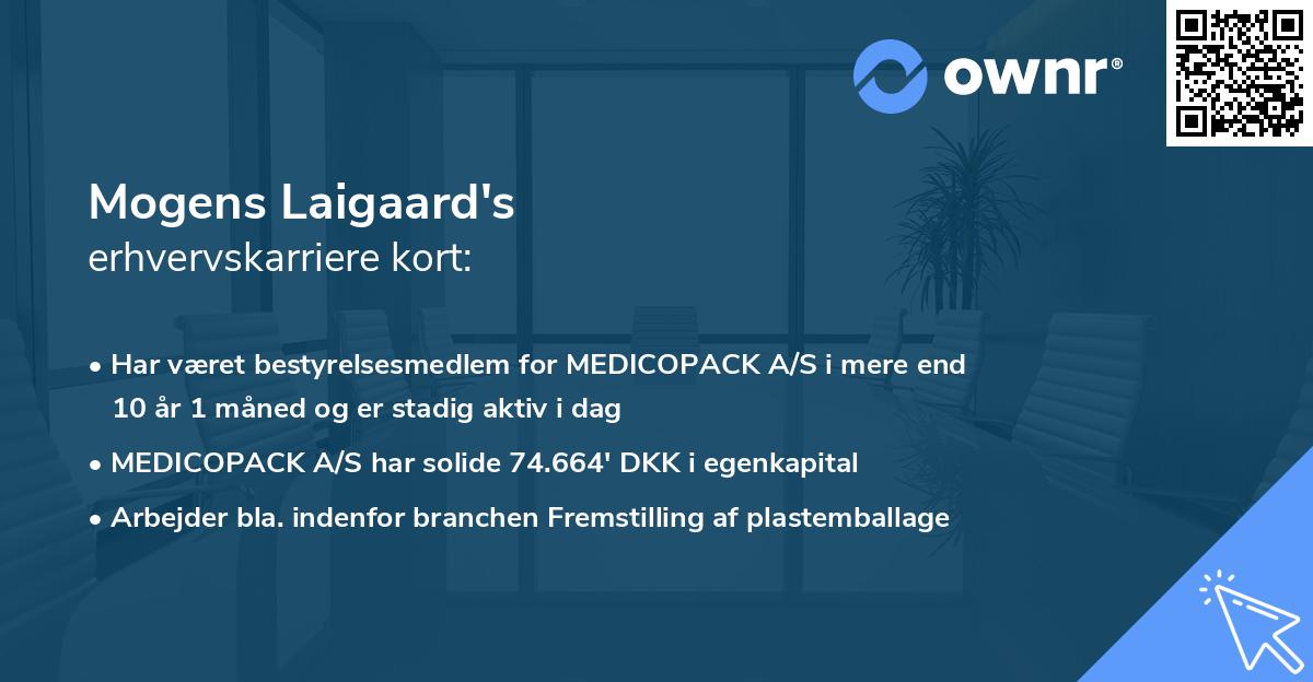 Mogens Laigaard's erhvervskarriere kort