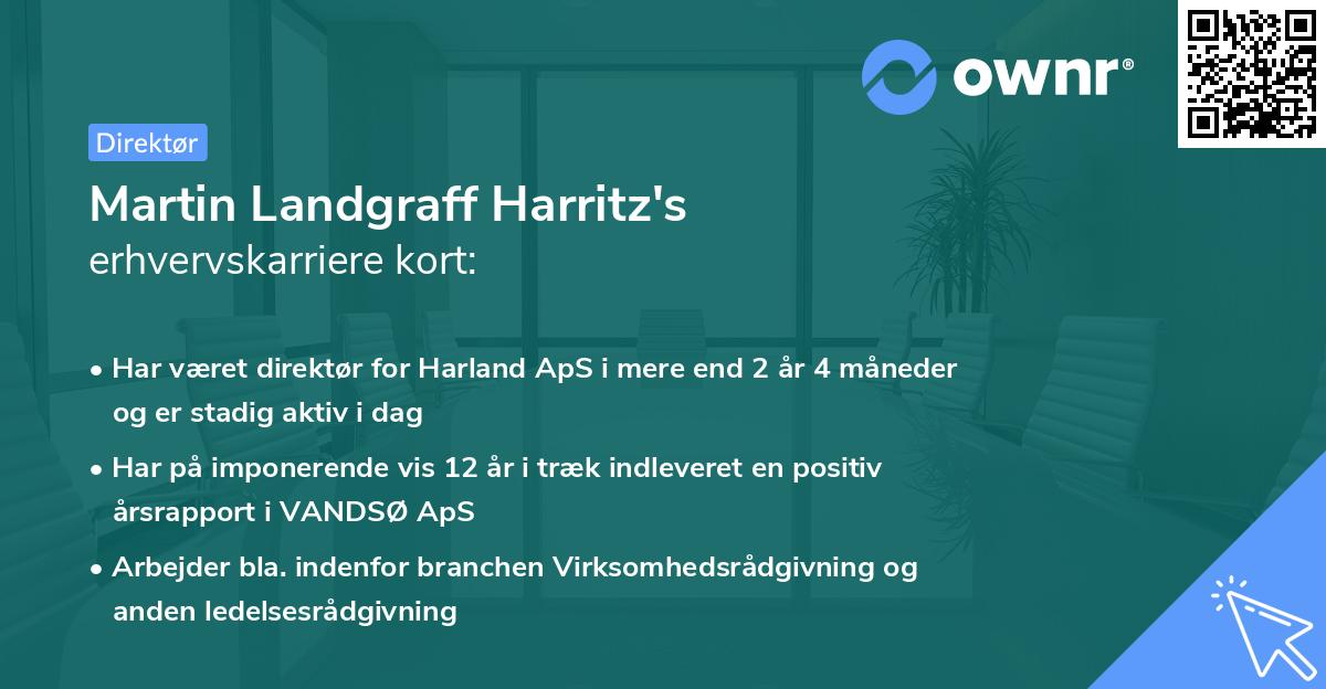 Martin Landgraff Harritz's erhvervskarriere kort