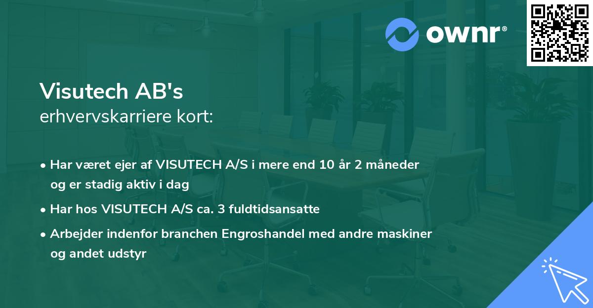 Visutech AB's erhvervskarriere kort