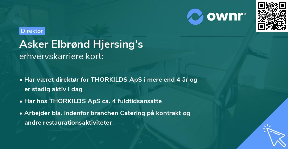 Asker Elbrønd Hjersing's erhvervskarriere kort