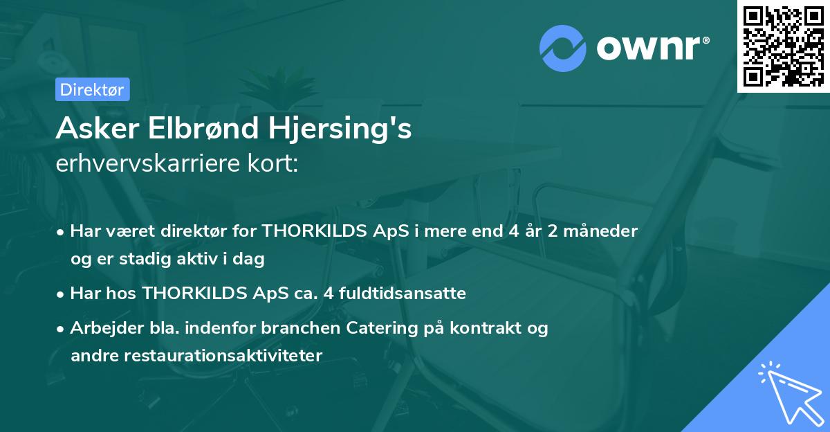Asker Elbrønd Hjersing's erhvervskarriere kort