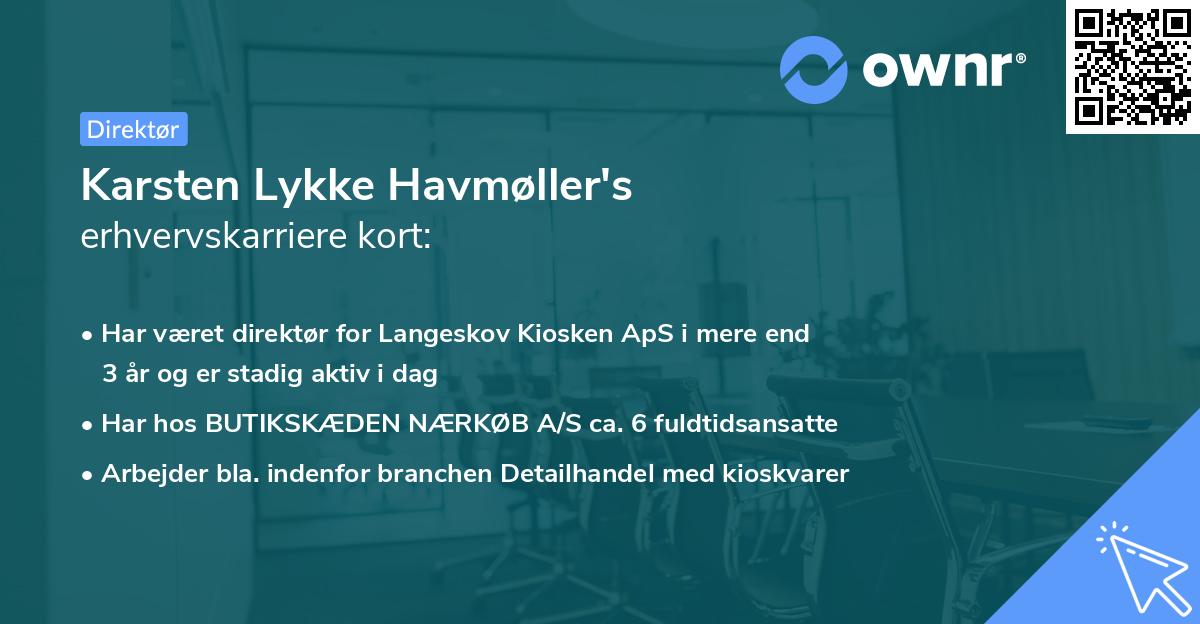 Karsten Lykke Havmøller's erhvervskarriere kort