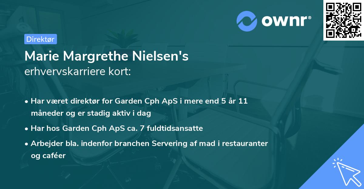 Marie Margrethe Nielsen's erhvervskarriere kort