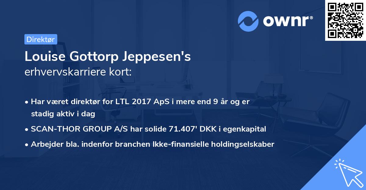 Louise Gottorp Jeppesen's erhvervskarriere kort