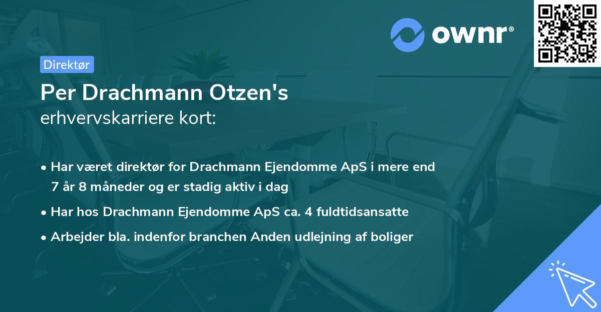 Per Drachmann Otzen's erhvervskarriere kort