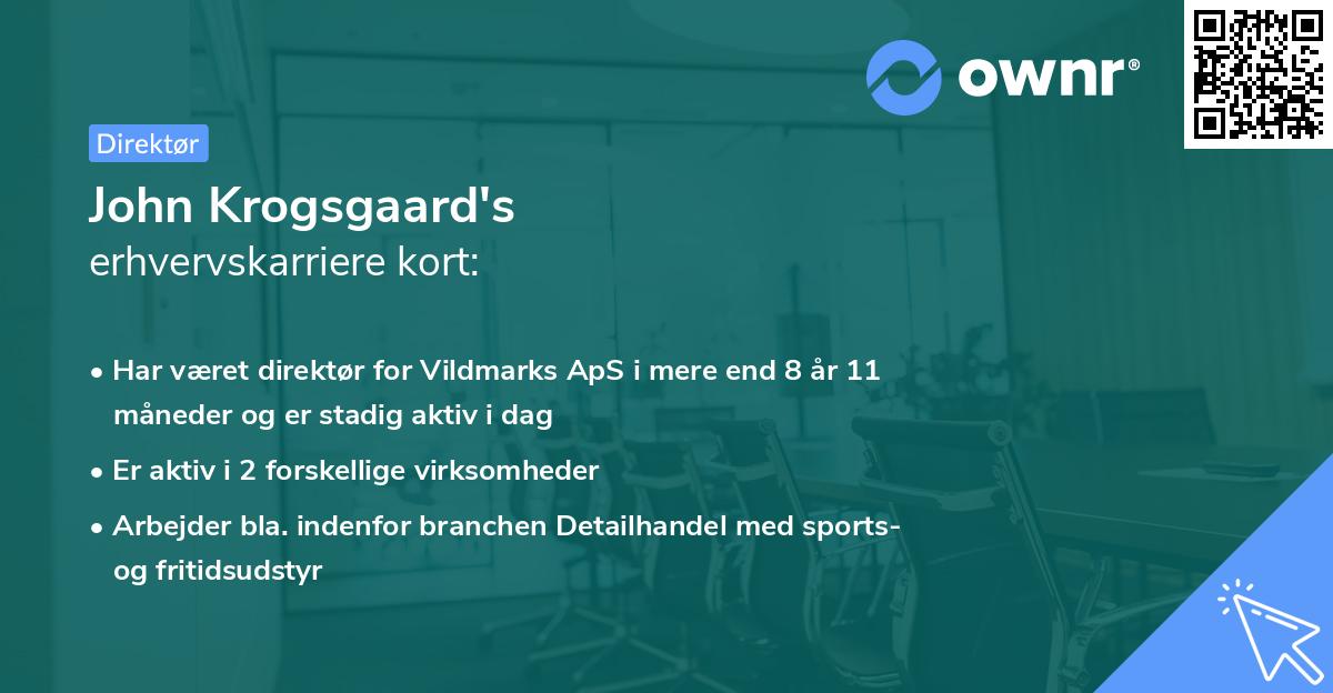 John Krogsgaard's erhvervskarriere kort