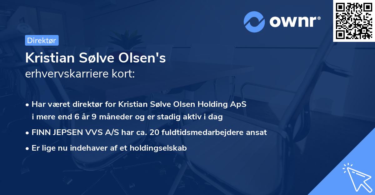 Kristian Sølve Olsen's erhvervskarriere kort