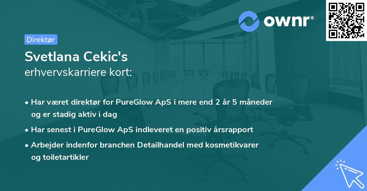 Svetlana Cekic's erhvervskarriere kort