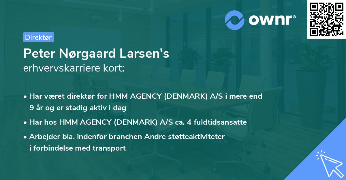 Peter Nørgaard Larsen's erhvervskarriere kort