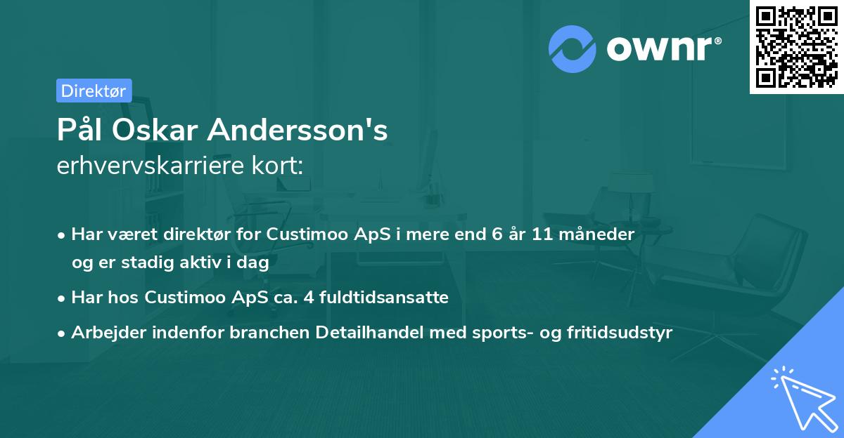 Pål Oskar Andersson's erhvervskarriere kort