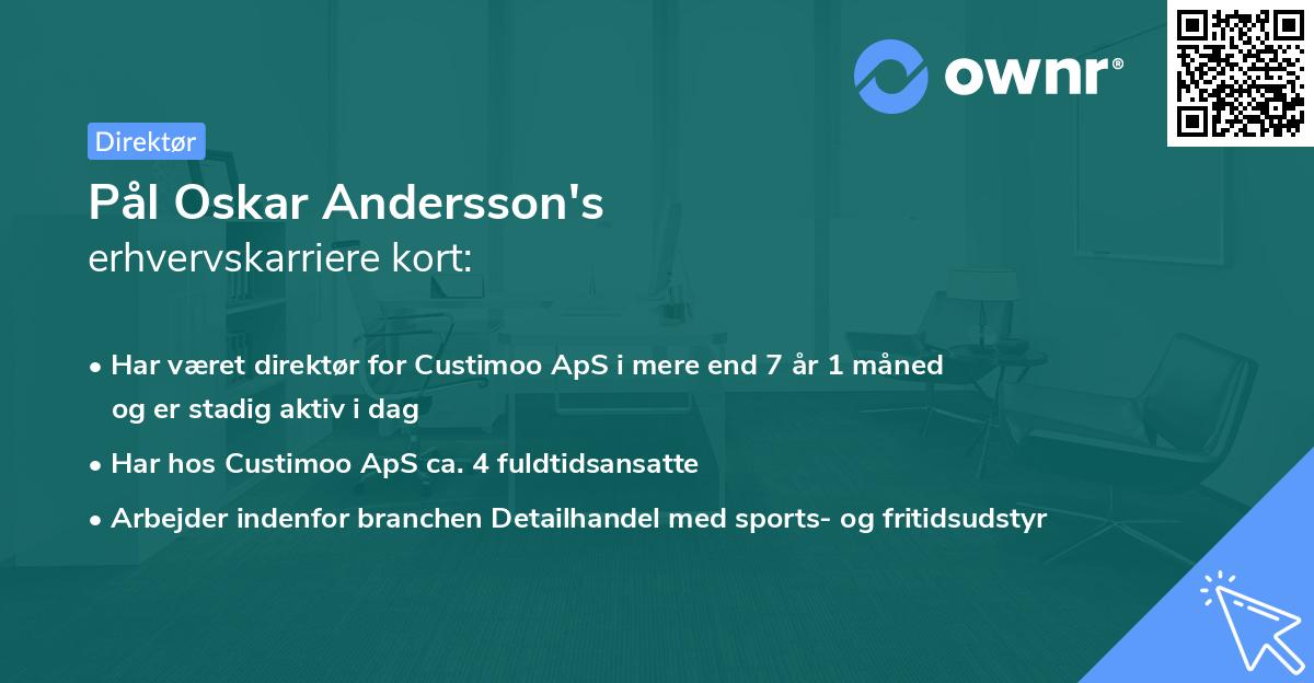 Pål Oskar Andersson's erhvervskarriere kort