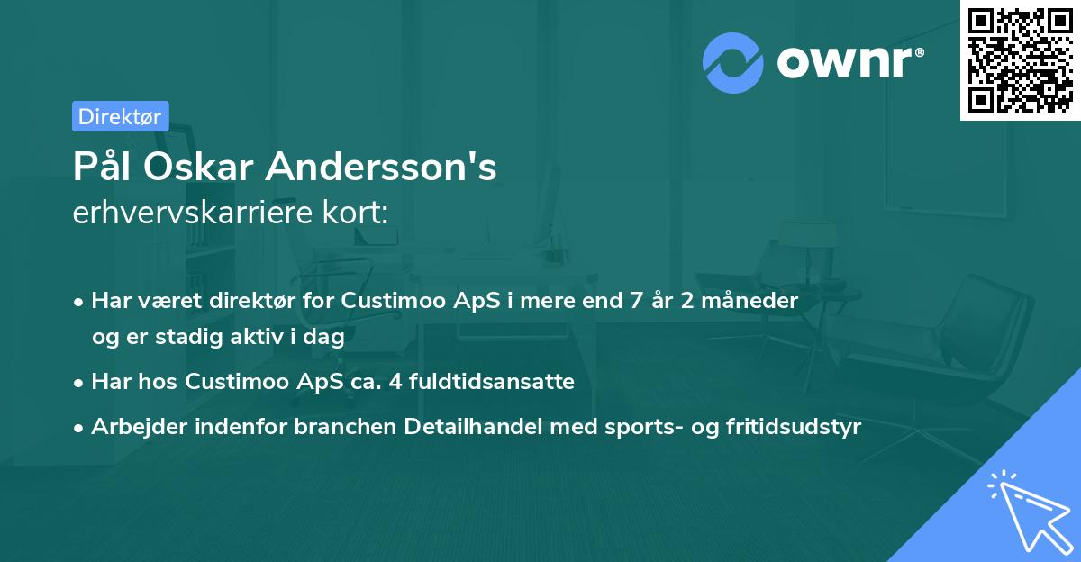 Pål Oskar Andersson's erhvervskarriere kort