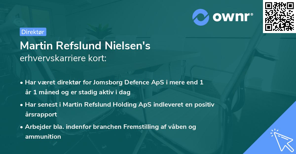 Martin Refslund Nielsen's erhvervskarriere kort
