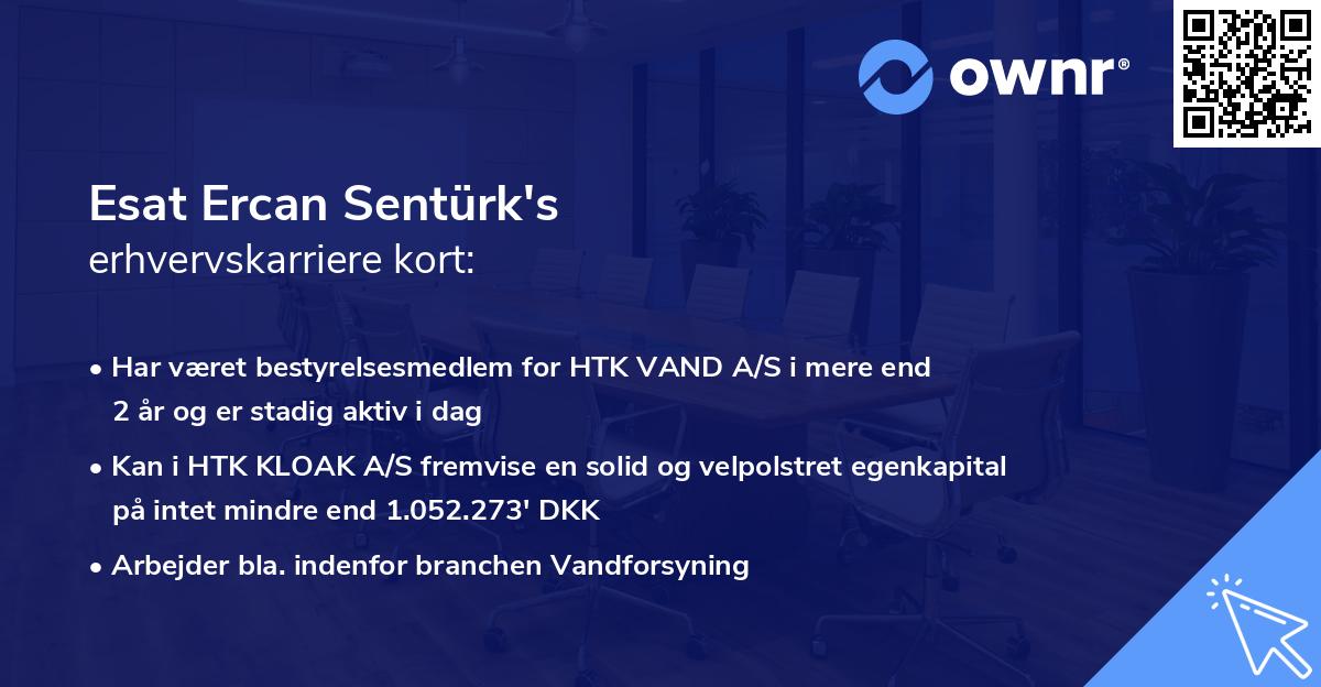 Esat Ercan Sentürk's erhvervskarriere kort