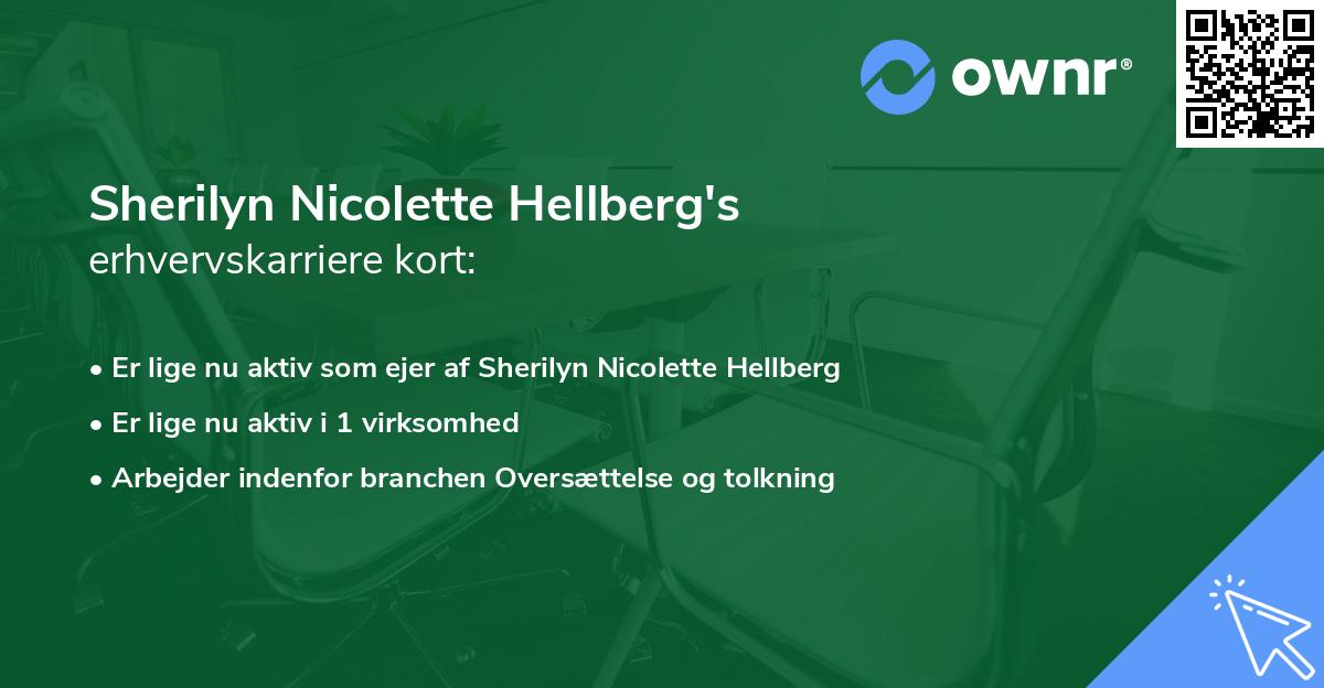 Sherilyn Nicolette Hellberg's erhvervskarriere kort