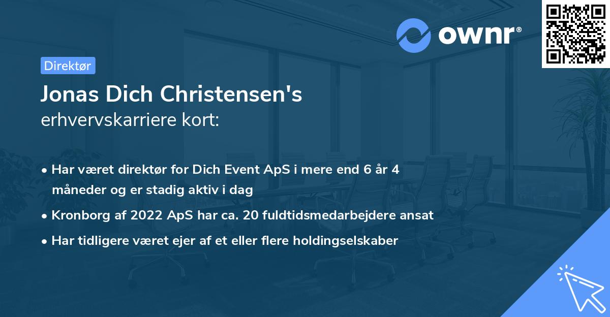 Jonas Dich Christensen's erhvervskarriere kort