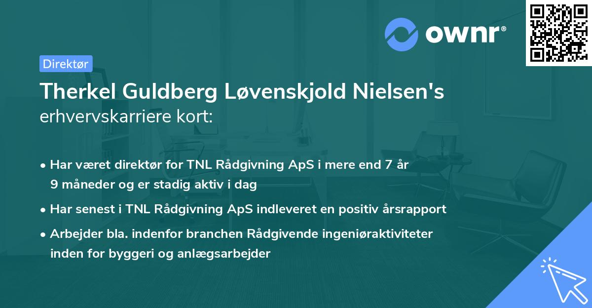 Therkel Guldberg Løvenskjold Nielsen's erhvervskarriere kort