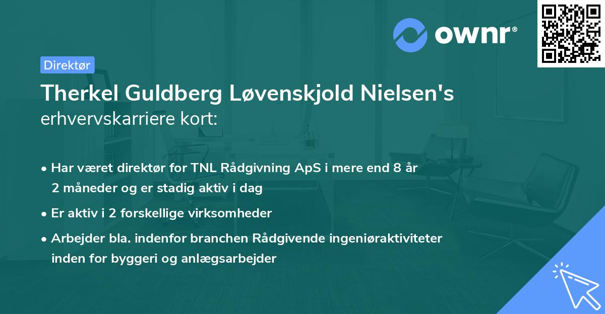 Therkel Guldberg Løvenskjold Nielsen's erhvervskarriere kort