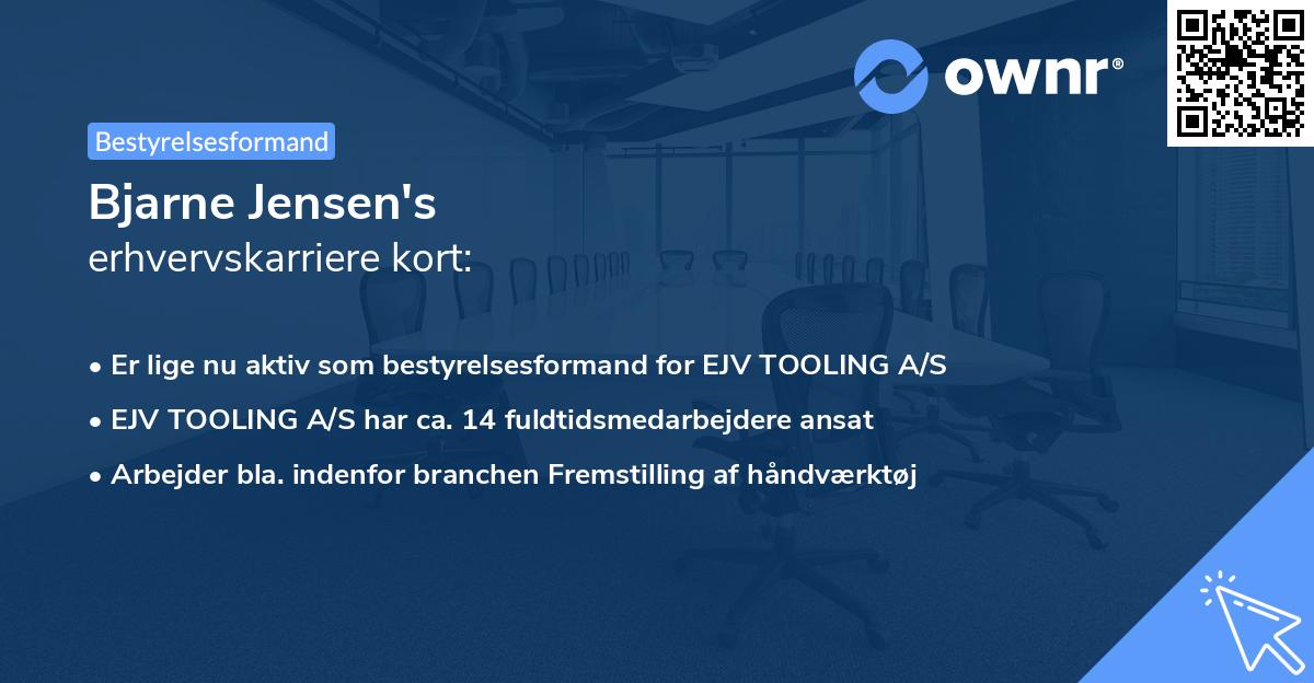 Bjarne Jensen's erhvervskarriere kort