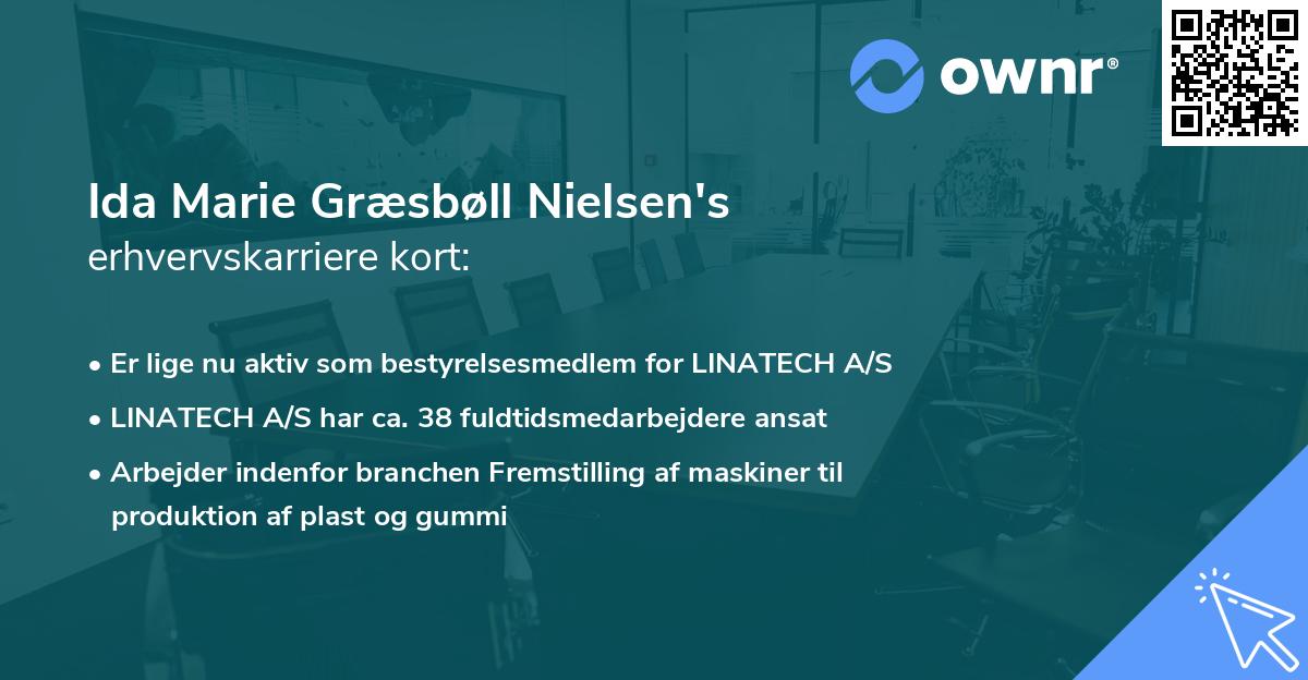 Ida Marie Græsbøll Nielsen's erhvervskarriere kort