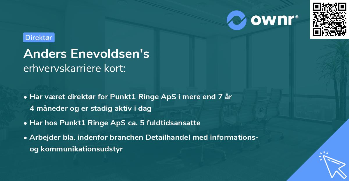 Anders Enevoldsen's erhvervskarriere kort