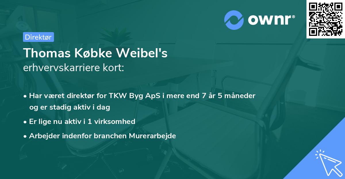 Thomas Købke Weibel's erhvervskarriere kort
