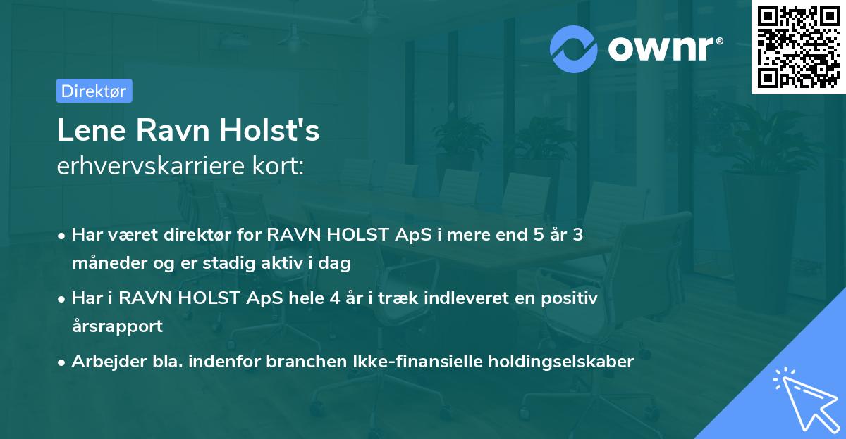 Lene Ravn Holst's erhvervskarriere kort