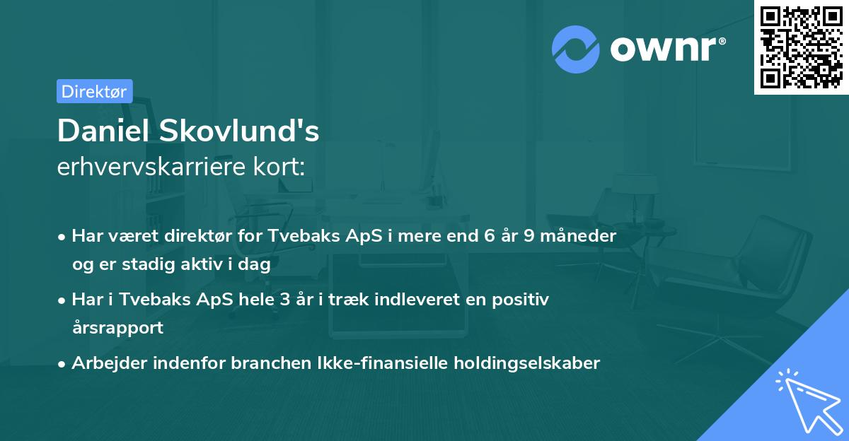 Daniel Skovlund's erhvervskarriere kort