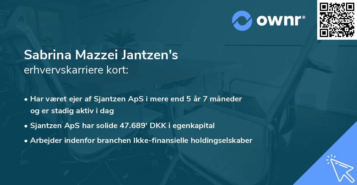 Sabrina Mazzei Jantzen's erhvervskarriere kort