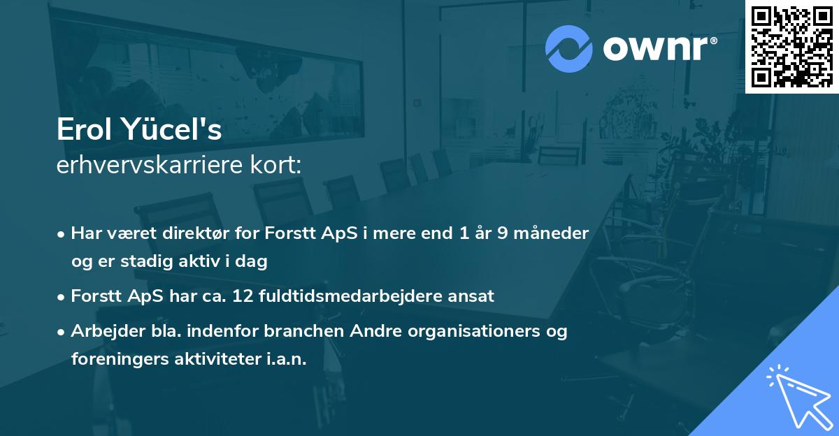 Erol Yücel's erhvervskarriere kort
