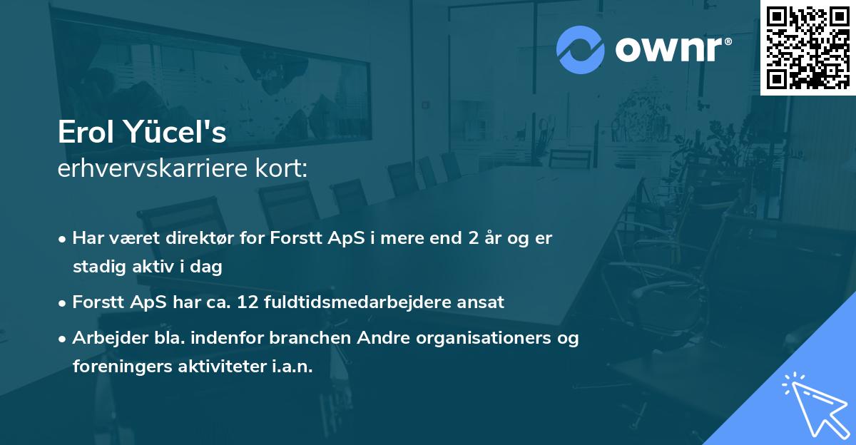 Erol Yücel's erhvervskarriere kort