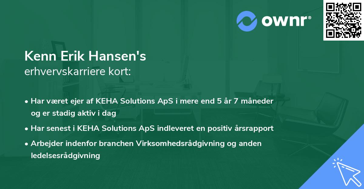 Kenn Erik Hansen's erhvervskarriere kort