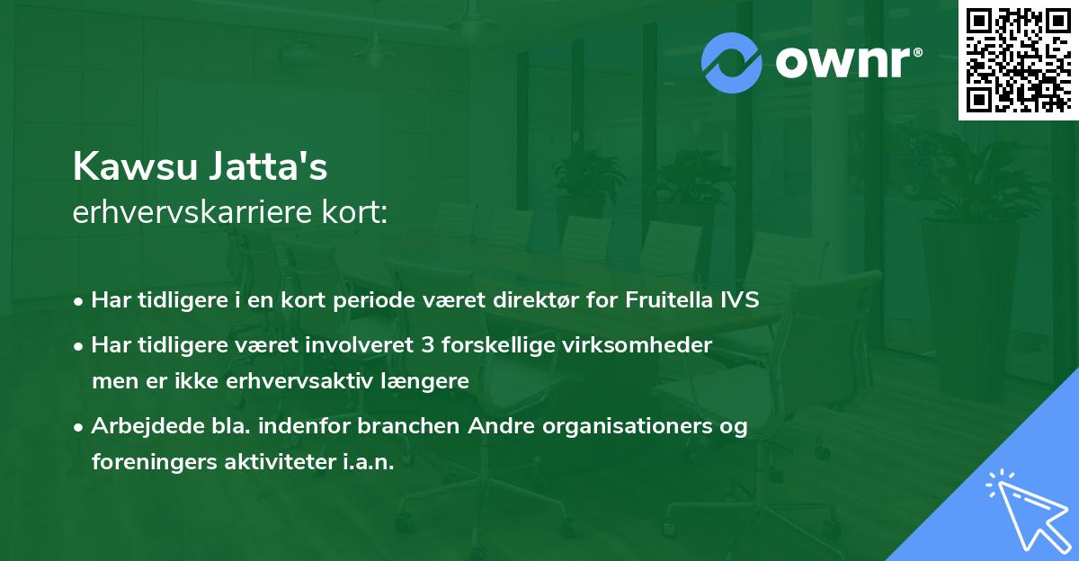 Kawsu Jatta's erhvervskarriere kort