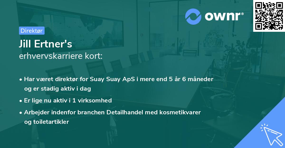 Jill Ertner's erhvervskarriere kort