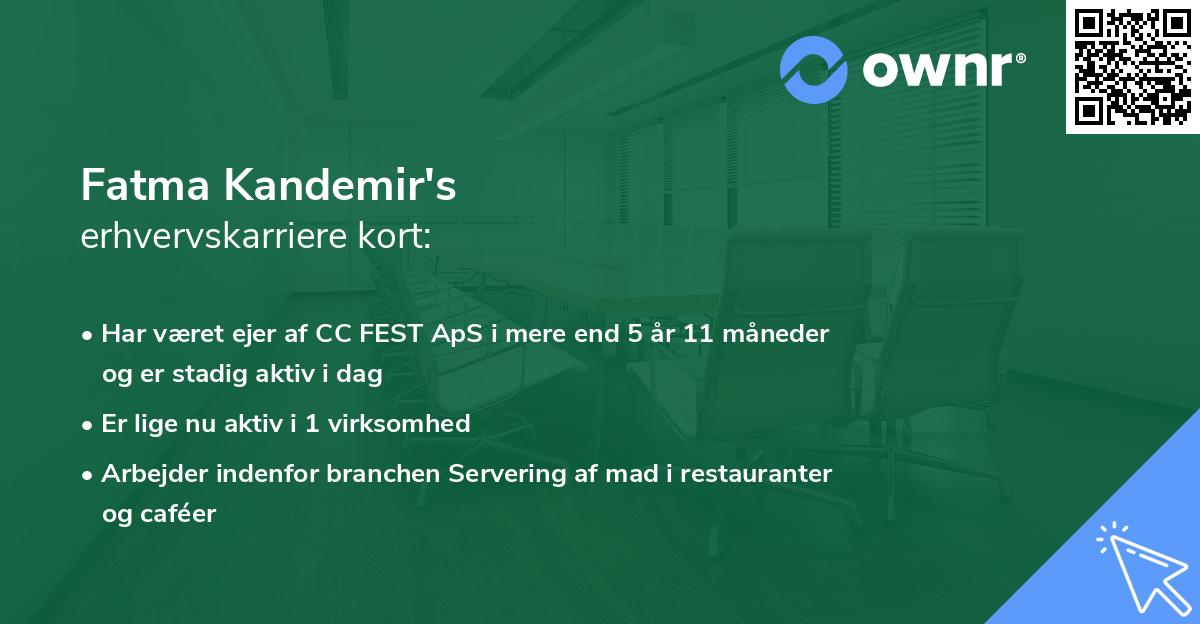 Fatma Kandemir's erhvervskarriere kort