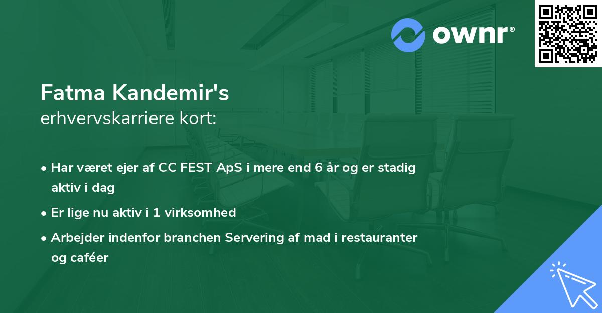 Fatma Kandemir's erhvervskarriere kort