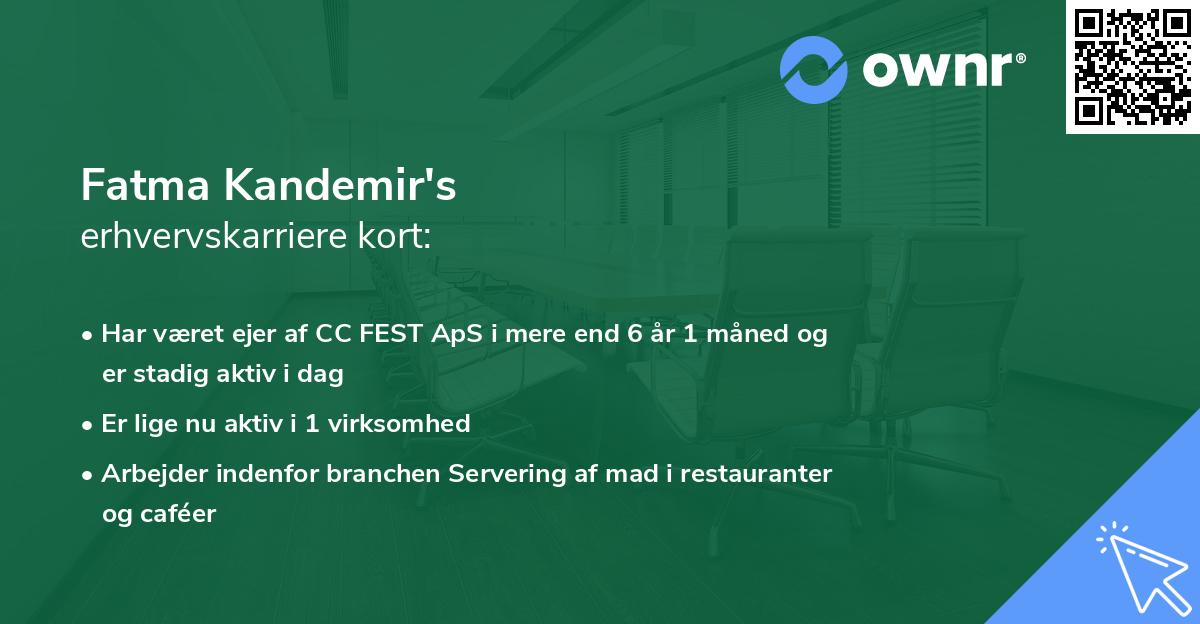 Fatma Kandemir's erhvervskarriere kort