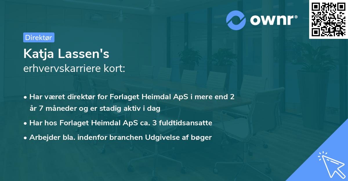 Katja Lassen's erhvervskarriere kort