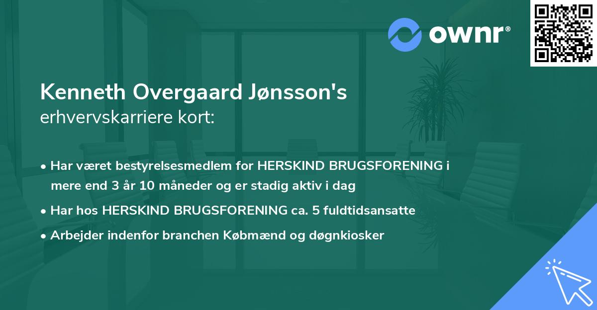 Kenneth Overgaard Jønsson's erhvervskarriere kort