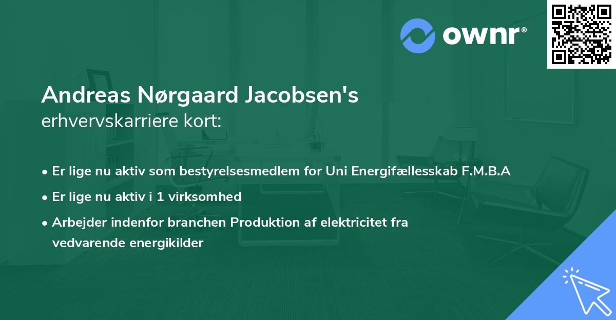 Andreas Nørgaard Jacobsen's erhvervskarriere kort