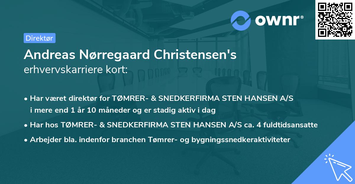 Andreas Nørregaard Christensen's erhvervskarriere kort