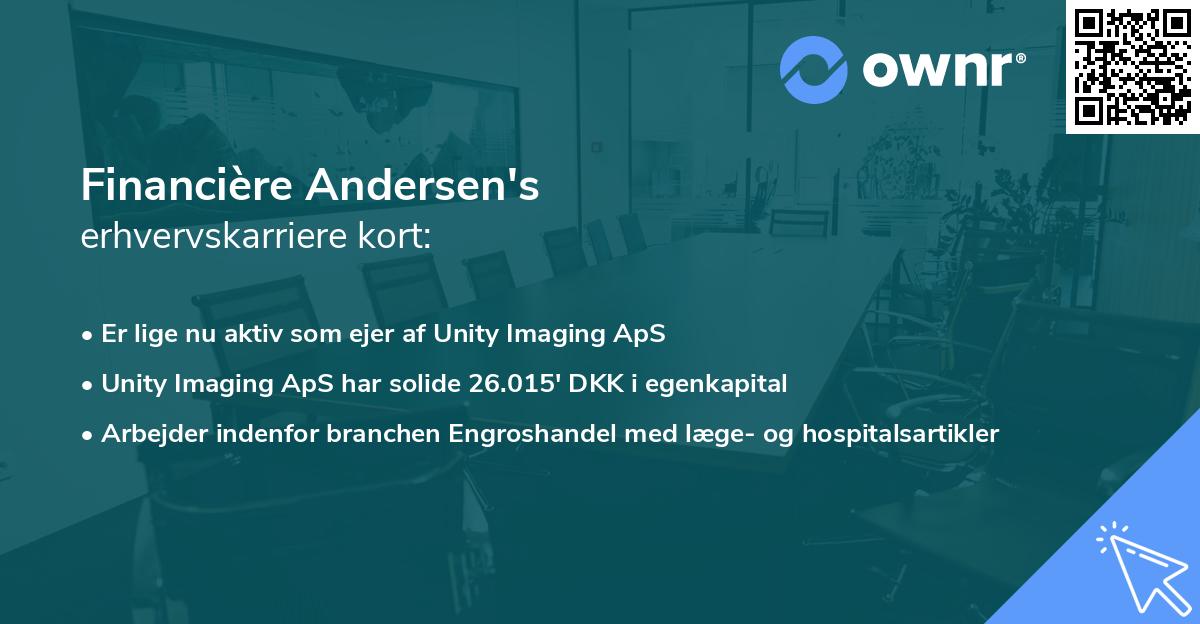 Financière Andersen's erhvervskarriere kort