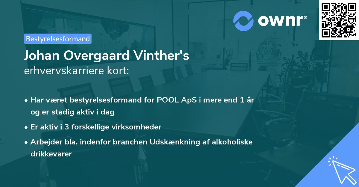 Johan Overgaard Vinther's erhvervskarriere kort