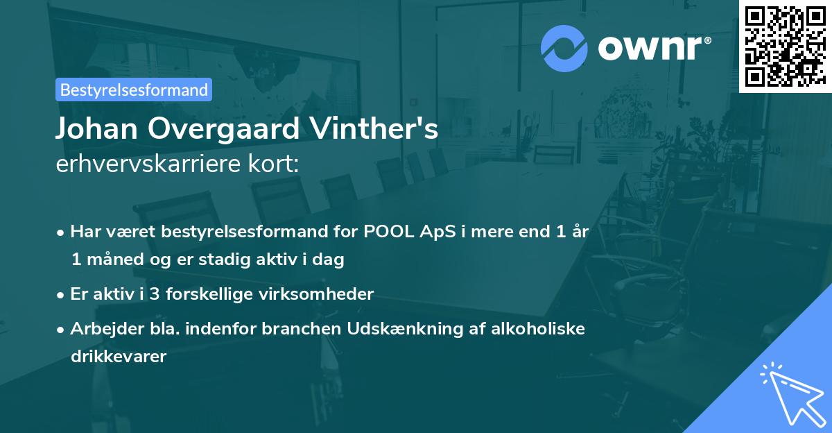 Johan Overgaard Vinther's erhvervskarriere kort